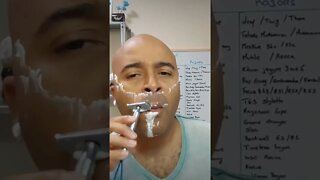ASMR Comparison Shave with a difficult finish. 💈 🪒 🧼 🎞️ 🎬 🎥 👌🏾 💈#asmr #shavingproducts #wetshaving