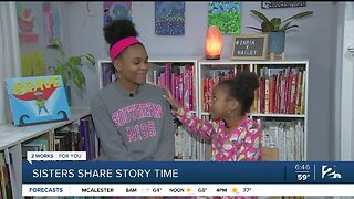 Sisters Share Story Time