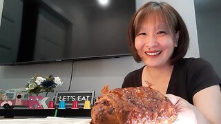 Wanna eat with me Wednesdays?***ASMR/Mukbang-ish***Ham & Cheese Croissant from VCC