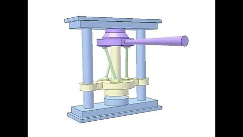 3344 Press using spatial slider crank mechanism