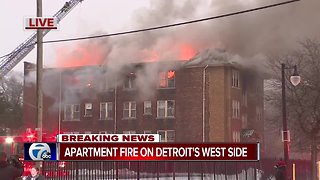 Apartment fire on Detroit's west side