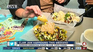 Previewing some of the food at the Clam Jam Festival in Cape Coral