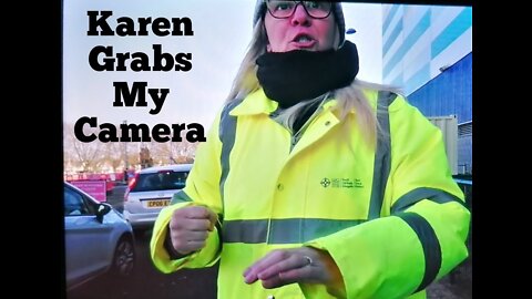 Covid test staff attack cameraman.. Crazy Karen
