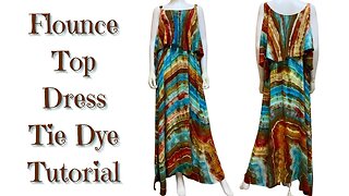 Tie-Dye Designs: Flounce Top Dress Sinew Wrap Ice Dye