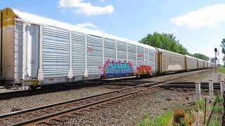 CSX Autorack Train From Marion, OHIO