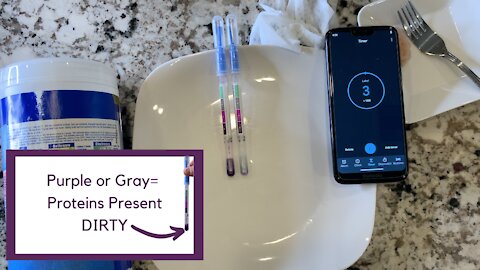 Norwex 5-minute Raw Chicken Swab Test, Black Light Demo and disinfectant wipe comparison