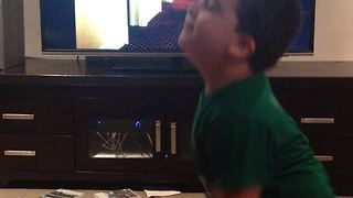 3 year boy imitates Mr Bean's dance moves