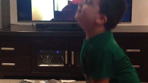 3 year boy imitates Mr Bean's dance moves