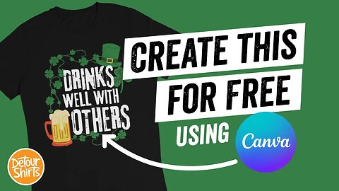 How To Create T-Shirt Design with Canva for FREE | Easy St Patrick's Day T-Shirt Design Tutorial