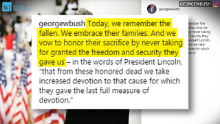 George W. Bush Issues Special Memorial Day Message