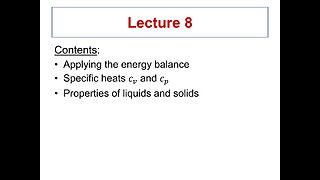 Lecture 8 - ME 3293 Thermodynamics I (Spring 2021)