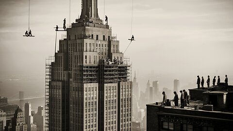 1930 MEN WORKING ON THE EMPIRE STATE BUILDING