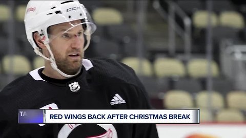 Red Wings back after Christmas break, Niklas Kronwall shows off cut