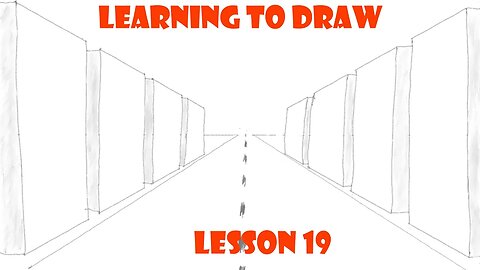 Learning To Draw: A city in a one-point perspective (Lesson 19)