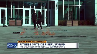 Only one person shows up to free fitness class outside Fiserv Forum