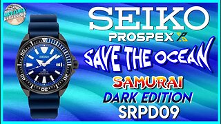 Mesmerized! | Seiko Prospex Samurai Save The Ocean Dark Edition 200m Automatic SRPD09 Unbox & Review