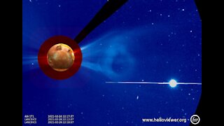Sun blows solar flare ring around Venus