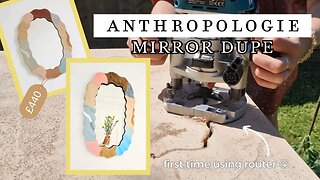 DIY ANTHROPOLOGIE MIRROR DUPE - Can I Make this Oval Curve Mirror for LESS? Trendy Blob Mirror