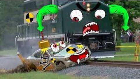 Super Scary Train And Car Crash Must Watch Moments Doodled Art