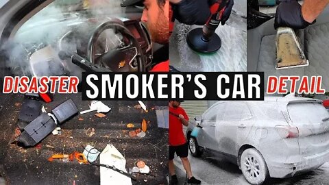 Deep Cleaning A Nasty SMOKER'S Chevy Equinox | Insanely Satisfying Car Detailing Restoration How to!