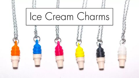 3D Printed Ice Cream Cone Charms // Fusion 360 Tutorial