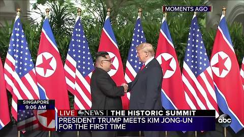 Pres. Trump and North Korea's Kim Jong Un meet for the first time at historic summit