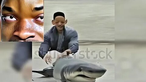 Will Smith Riding a Shark in the Street (AI) #willsmith @MundoIa347