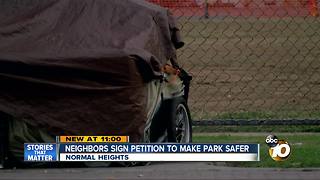 Neighbors sign petition to make park safe