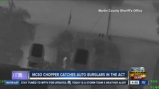 Car burglar caught on camera by Martin County Sheriff's Office helicopter