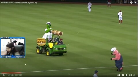 MoistCr1tikal Reacts To Phillie Phanatic Shooting Hotdogs