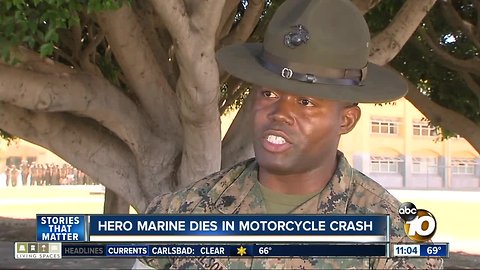 Hero Marine dies in motorcycle crash