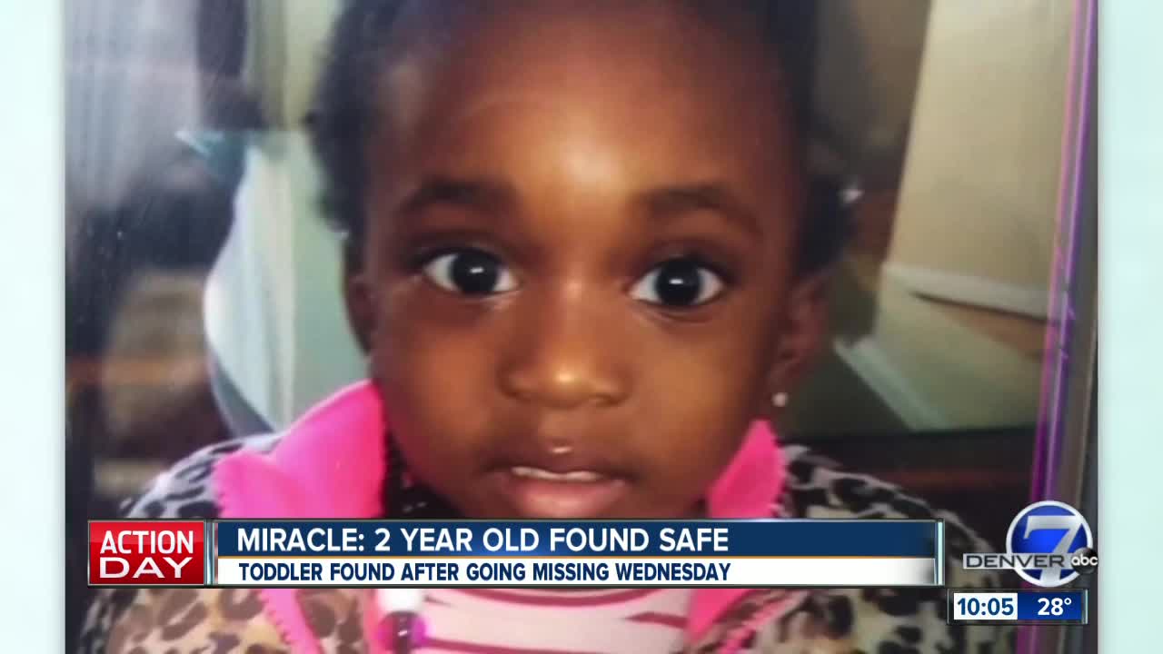 2-year-old girl from Aurora who went missing Wednesday found safe