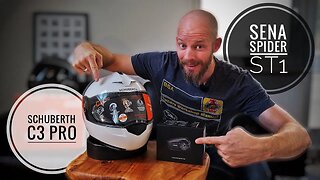 SENA ST1 Spider install on Schuberth C3 Pro