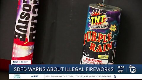 San Diego Fire crews warn about dangers of illegal fireworks