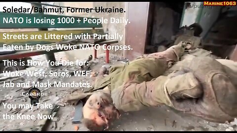 Soledar Bahmut Covered with Partially Eaten by Dogs Woke NATO Corpses-Ukraine Update 1.14.23 (21+)