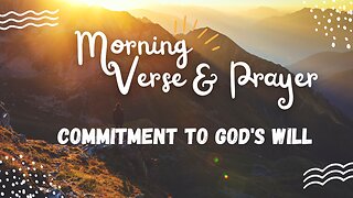 Morning Verse & Prayer