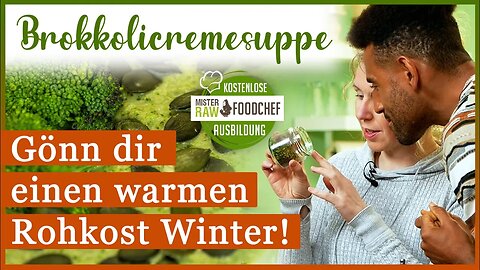 Brokkolicremesuppe - warm und trotzdem Rohkost