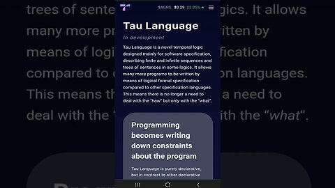 54 Tau Language 💎#shorts #TauNet #decentralization