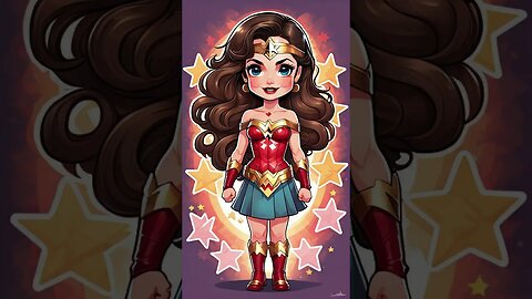 Cute Wonder Woman sticker #shorts#shortvideos#sticker#WonderWoman