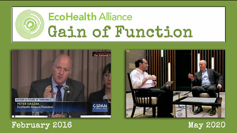 Peter Daszak - EcoHealth + Gain of Function