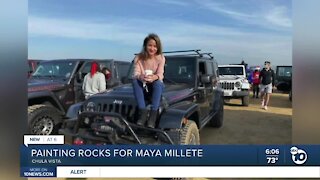 Painting rocks for missing mom Maya Millete