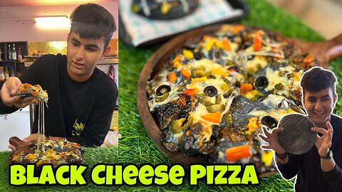 First Time Black Pizza In Nagpur 🤯with Black Cheese 🤪at Sharmas Sandwich 🤩