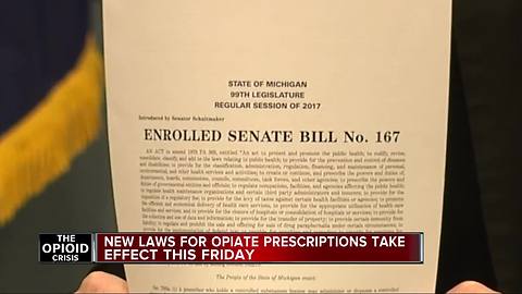 New laws for opiate prescriptions take effect this Friday