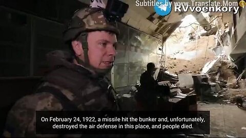 UKRAINIAN AD OFFICER SHOWS HOW RUSSIAN MISSILES DESTROYED THEIR COMMAND CENTER ON FIRST DAY OF WAR