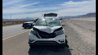 Man picking up belongings on Interstate 15 struck, killed just outside Las Vegas