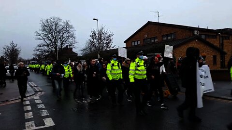 LARGE POLICE PRESENCE FOR A SMALL DEMO December 2021