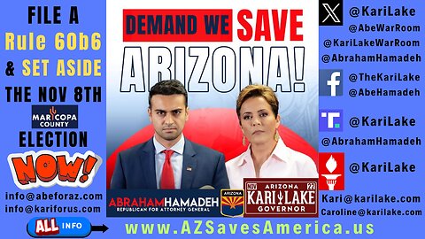 #294 Maricopa County ADMITS It BROKE THE LAW & The Nov 8 Election Can Be SET ASIDE (Null & Void) NOW! DEMAND Kari Lake & Abe Hamadeh File A Rule 60b6 With The NEW Evidence OR We Don’t Have A Country! The Election System Operation Controls US