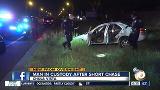 Driver arrested after chase in Chula Vista