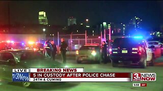 5 arrested in Omaha police pursuit