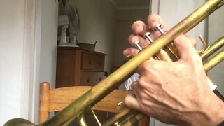 I Love You Lord. With live trumpet valve view.